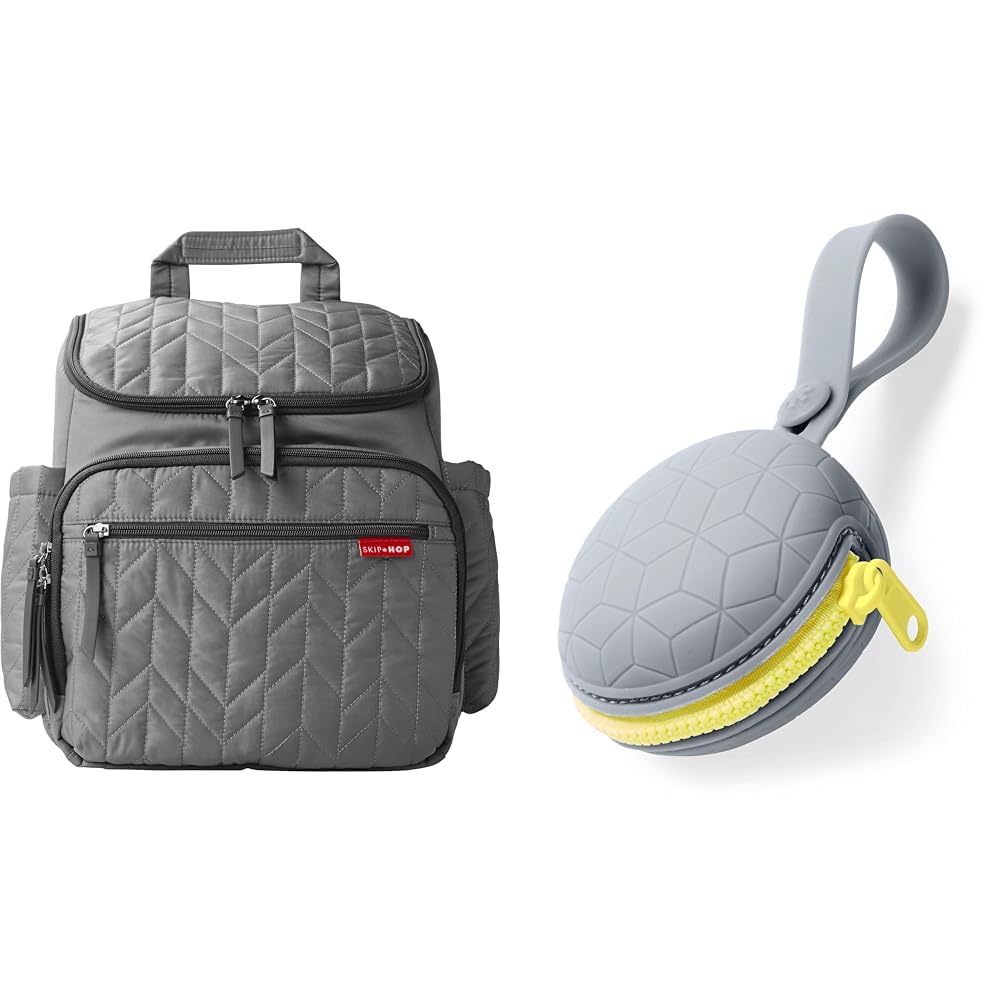 Skip Hop Diaper Bag Backpack: Forma, Multi-Function Baby Travel Bag with Changing Pad  Stroller Attachment, Sage