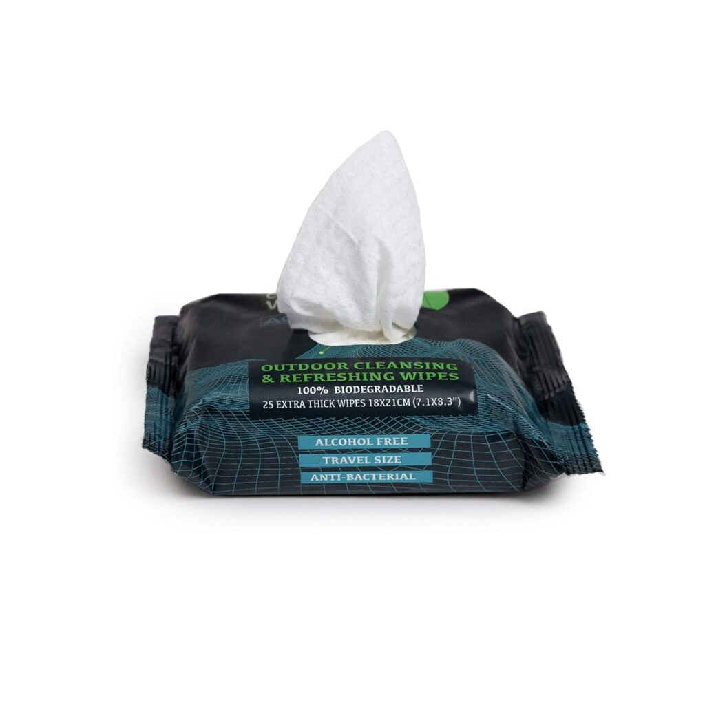 Combat Wipes ACTIVE Outdoor Wet Wipes - Extra Thick Camping Gear, Biodegradable, Body  Hand Cleansing/Refreshing Cloths for Backpacking  Gym w/Natural Aloe  Vitamin E (25 Wipes)