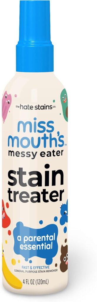 Miss Mouths Messy Eater Stain Treater Spray - 4oz Stain Remover - Newborn  Baby Essentials - No Dry Cleaning Food, Grease, Coffee Off Laundry, Underwear, Fabric