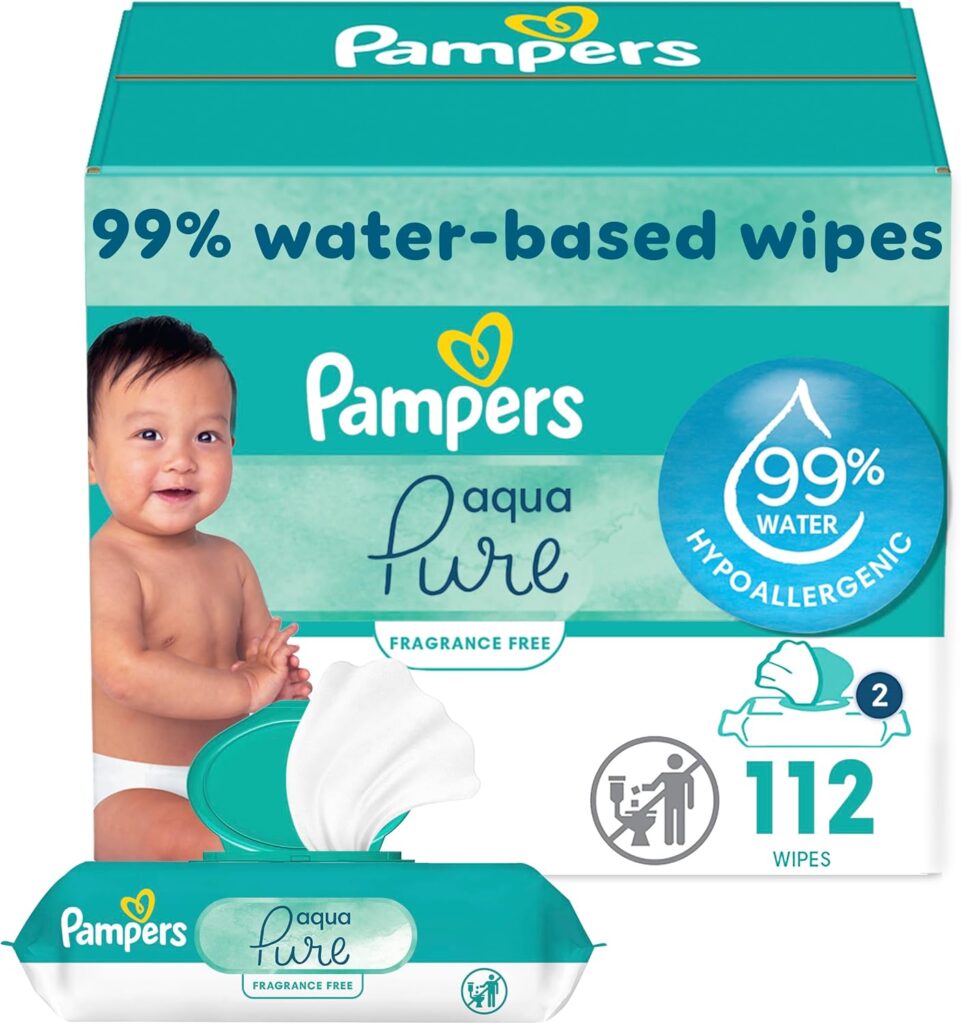 pampers aqua pure baby wipes 56 ct OLD