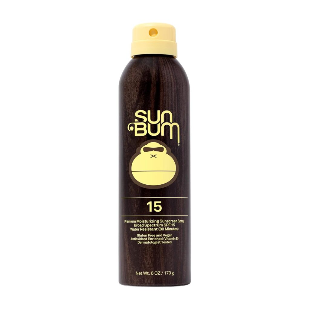 Sun Bum Original SPF 15 Sunscreen Body Spray - Broad Spectrum Moisturizing Sunscreen with Vitamin E - Hawaii 104 Act Compliant (Made without Octinoxate  Oxybenzone) - 6 oz